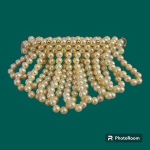 Vintage Pearl Fringe Flapper Barrette